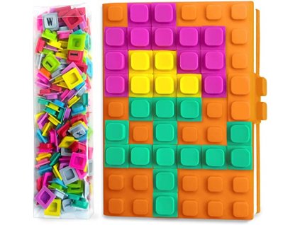 POP IT sešit stavebnice,oranžová NPS146