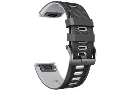 Řemínek Garmin silikonový 26mm černošedý