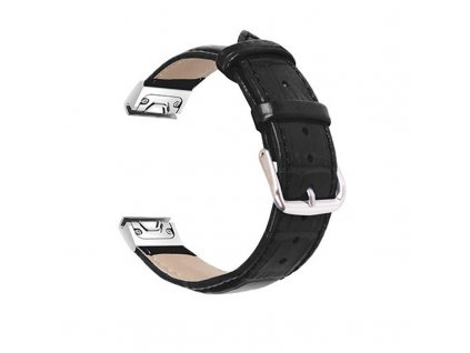 Řemínek pro Garmin QuickFit kožený 26mm černý