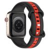 Řemínek pro Apple watch silikonový 38/40/41mm černočervený