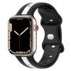 Řemínek pro Apple watch silikonový 42/44/45/49mm černobílý