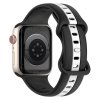 Řemínek pro Apple watch silikonový 42/44/45/49mm černobílý