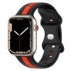 10029 3 reminek pro apple watch silikonovy 42 44 45 49mm cernocerveny