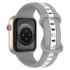 Řemínek pro Apple watch silikonový 42/44/45/49mm šedobílý