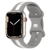 Řemínek pro Apple watch silikonový 42/44/45/49mm šedobílý
