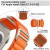 10194 3 reminek pro apple watch nylon kozeny 42 44 45 49mm cernohnedy
