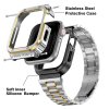 Řemínek pro Apple watch kovový 3Beads 44mm s krytem stříbrný