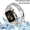 Řemínek pro Apple watch kovový 3Beads 44mm s krytem stříbrný