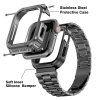 10251 2 reminek pro apple watch kovovy 3beads 45mm s krytem cerny