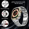 Řemínek pro Apple watch kovový 3Beads 44mm s krytem zlatý