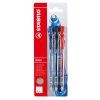 13894 stabilo liner 308 f modry cerny cerveny 3 ks blister