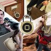 SMART PADLOCK chytrý visací zámek P5G zlatý