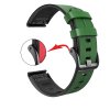 Řemínek pro Garmin QuickFit silikon/kožený 22mm zelený