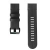 Řemínek pro Garmin QuickFit silikon/kožený 22mm černý