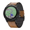 Řemínek pro Garmin QuickFit silikon/kožený 22mm světle hnědý