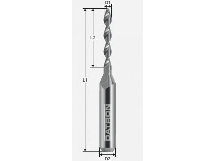 Vrták, stopka 6mm; D1=3,1 / D2=6,0 / L1=50 / L2=21