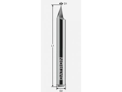 Gravírovací hrot na oceľ; a=60° / D1=0,2 / D2=6,0 / L1=50