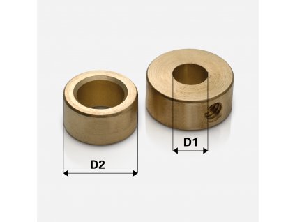 Dorazový kroužek pro adaptér zásobníka nástrojů; Zünd, D1=6,0 / D2=9,0 mm / mosaz