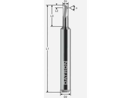 Frézovacia závitová fréza M4-M5; D1=3,0 / D2=3,0 / L1=40 / L2=1,0 / L3=10 / a=60°