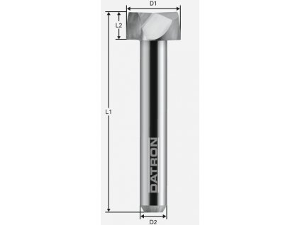 Dvoubřitá fréza zaoblená, odsazená 30°; D1=20,0 / D2=8,0 / L1=50 / L2=8,0 / R=0,5