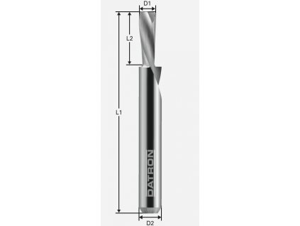Jednobritá fréza ľavotočivá; D1=2,0 / D2=6,0 / L1=50 / L2=7,0