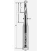 Jednobritá fréza podbrúsená; D1=6,0 / D2=6,0 / D3=5,8 / L1=60 / L2=14,0 / L3=24