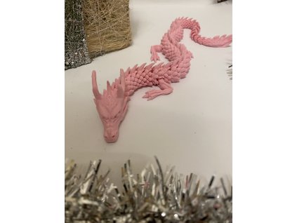 3D Tlačený drak - ružový