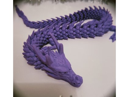 3D Tlačený drak - fialový