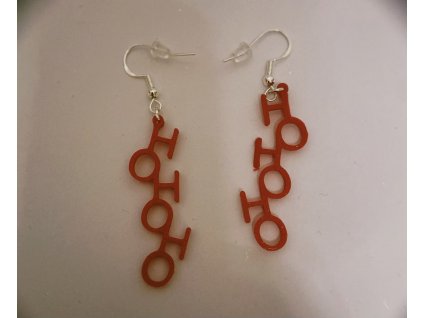 3D Tlačené Vianočné náušnice