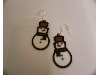 3D Tlačené vianočné náušnice