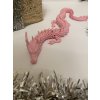 3D Tlačený drak - ružový