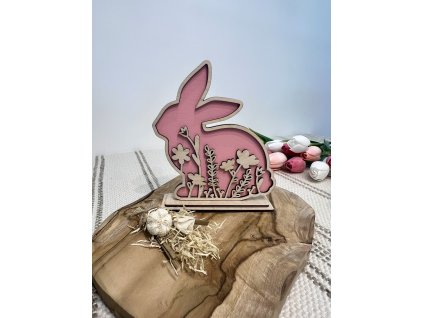 Zajíček s barevným podkladem #2