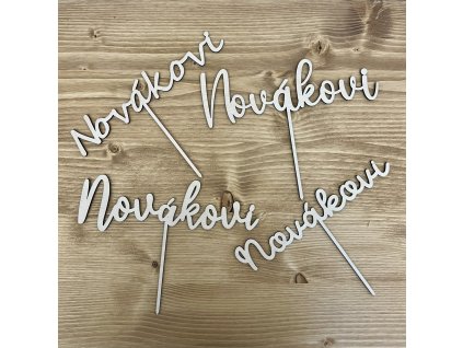 Dortový zápich s příjmením