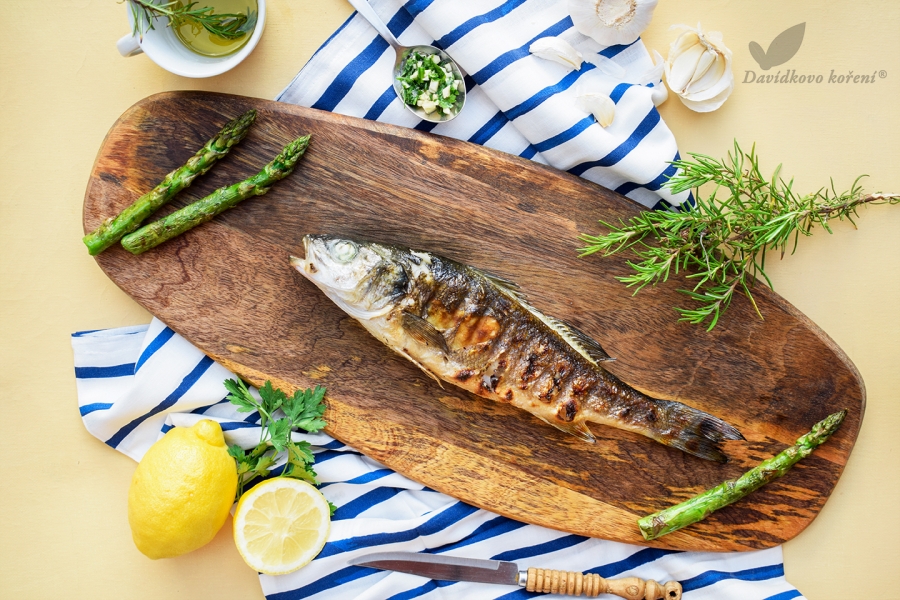 Mořský vlk na grilu