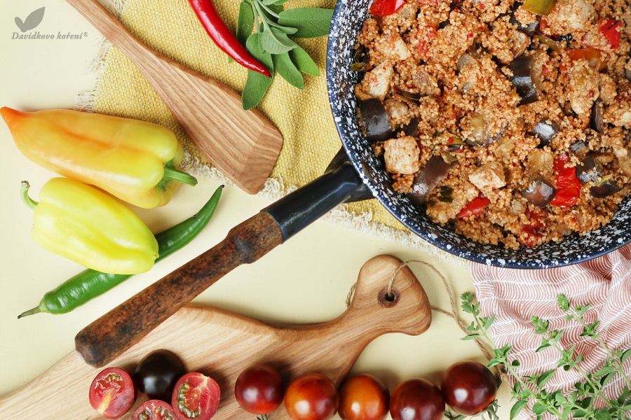 Tuniská pánev s kuřecím masem