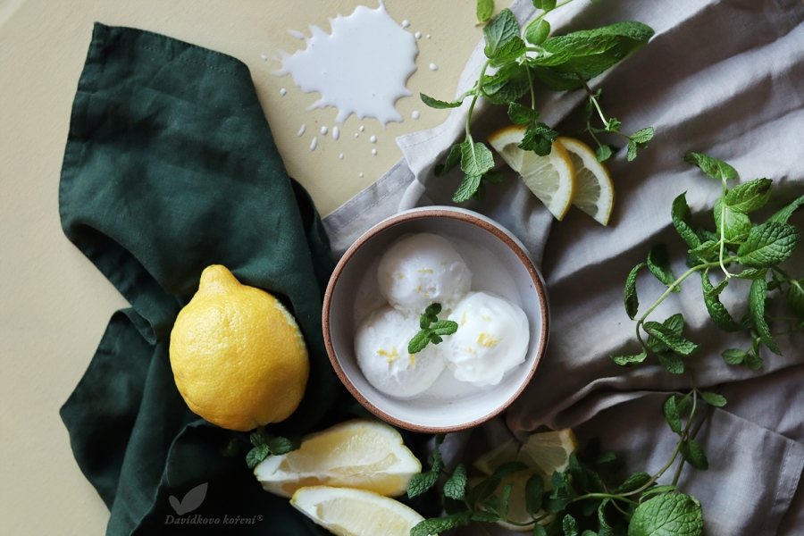 Smetanová citronová zmrzlina
