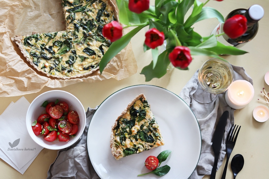 🇫🇷 Špenátový quiche s fetou