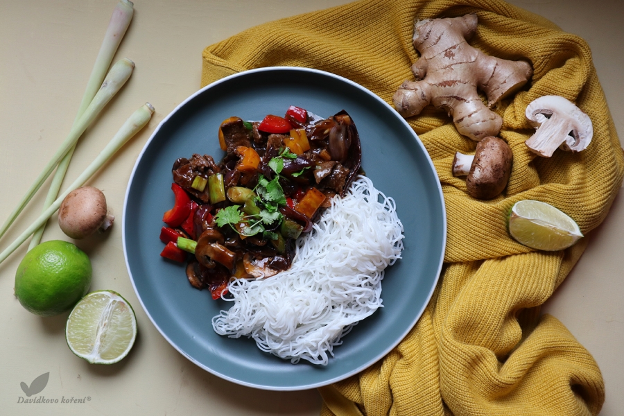 Ázijské hovädzie na citrónovej tráve