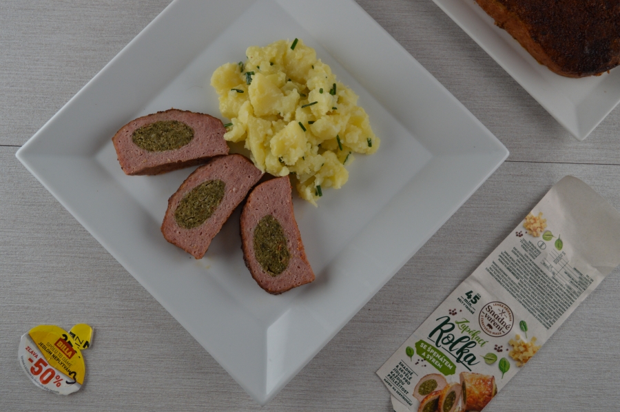 Zapékací rolka z BILLY se sýrem, špenátem a pažitkové brambory