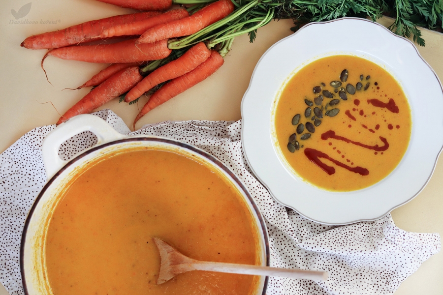 Krémová polievka z pečenej mrkvy
