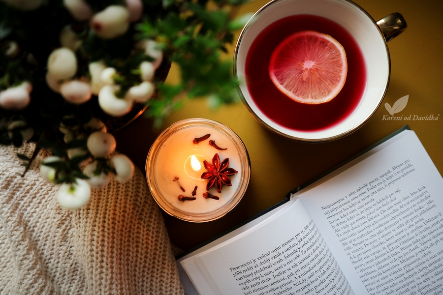 Prírodná sviečka s badiánom a klinčekom