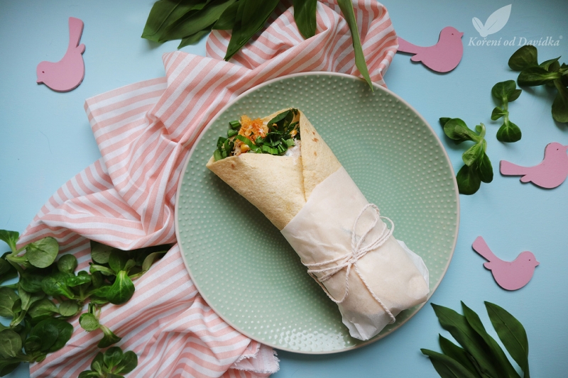 Kuracia tortilla s medvedím cesnakom