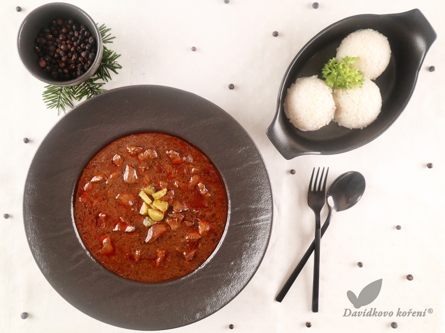 Pečeň na poľovnícky spôsob s ryžou