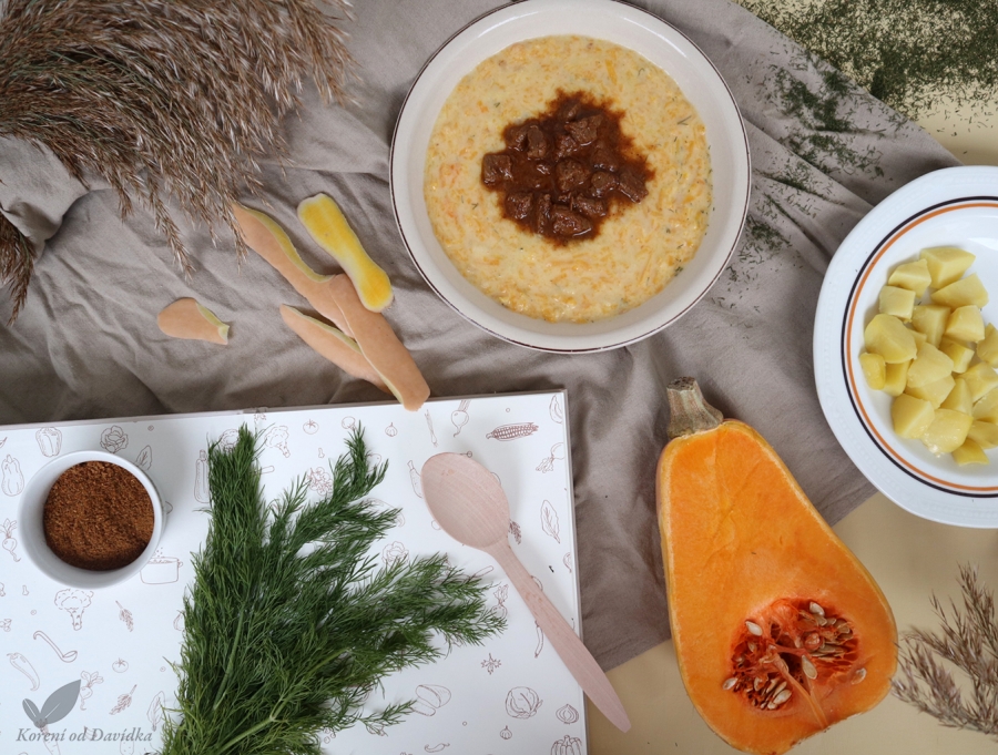 Tekvicový prívarok s hovädzím mäsom