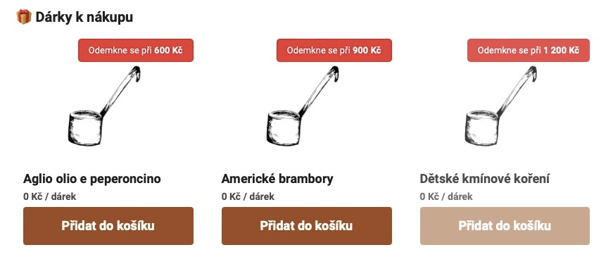 Ako uplatniť darček v košíku – ukážka