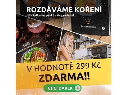 Zvýhodněná sada - všechny 3 kuchařky + kuchyňská sada + sada koření ZDARMA