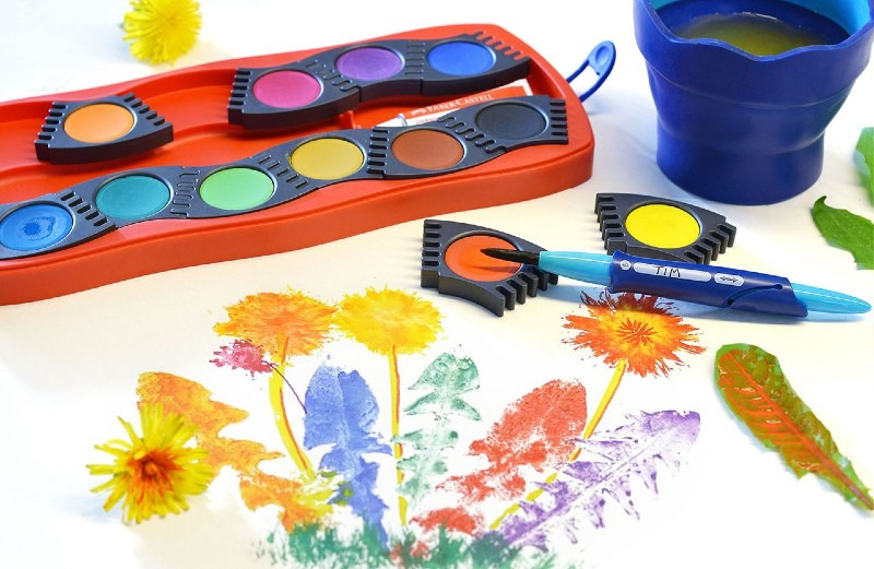 Kvalitní vodové barvy pro děti zn. Faber-Castell