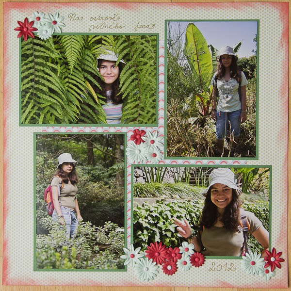 Scrapbooková stránka Ostrov jara