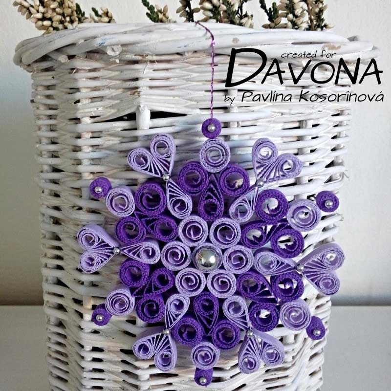 Quillingová sněhová vločka