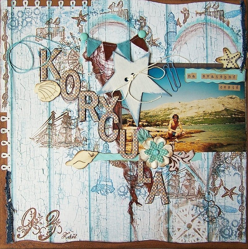 Scrapbooková stránka - Za hranice všedních dnů…